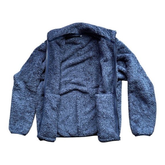 Uniqlo Navy Sherpa Fleece Full Zip Jacket – Size M - Picture 3 of 6